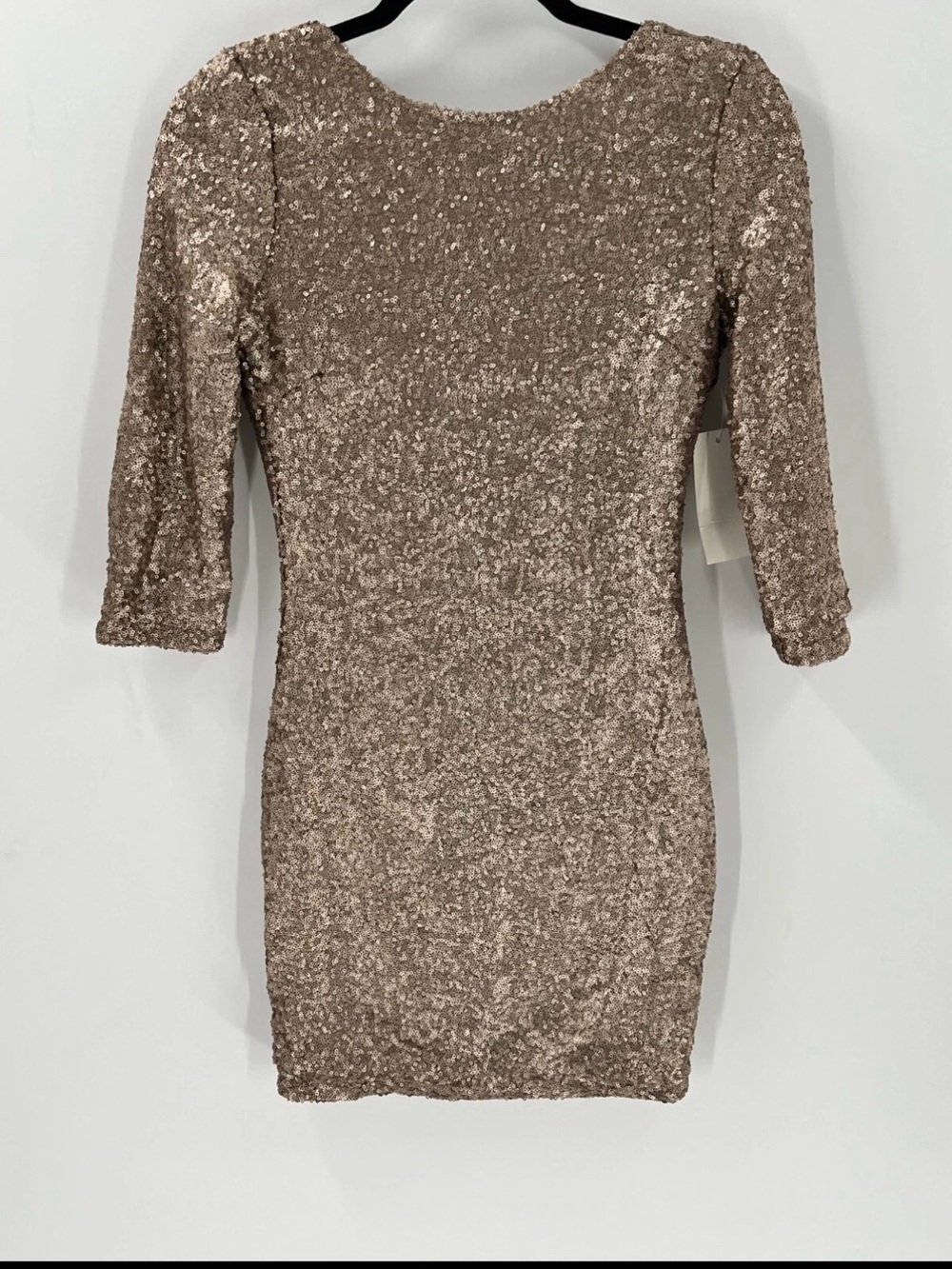 Tobi Sequin Mini Dress in Champagne Gold- S/P